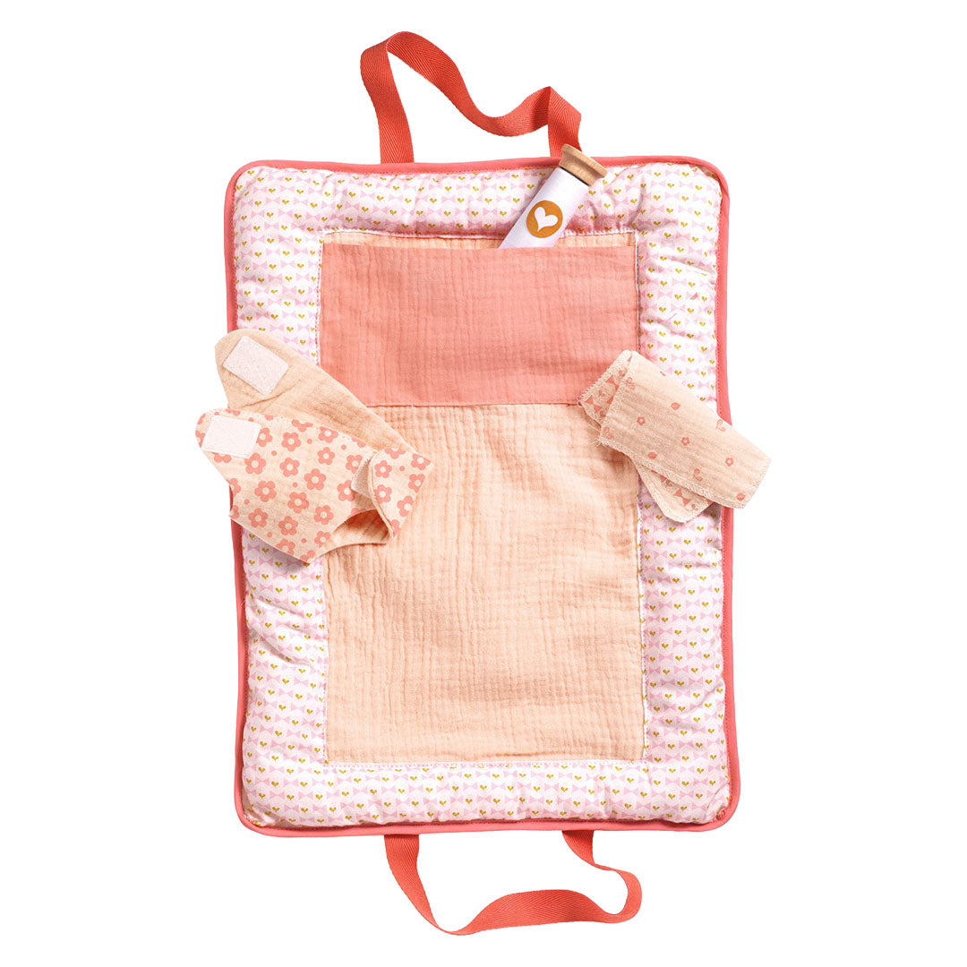 djeco poppenverschoonset pomea - roze - 5-delig | DJ07850 | 1
