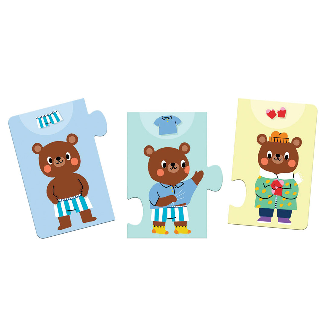 djeco puzzel - nounours kleedt zich aan - 10st | DJ08274 | 1