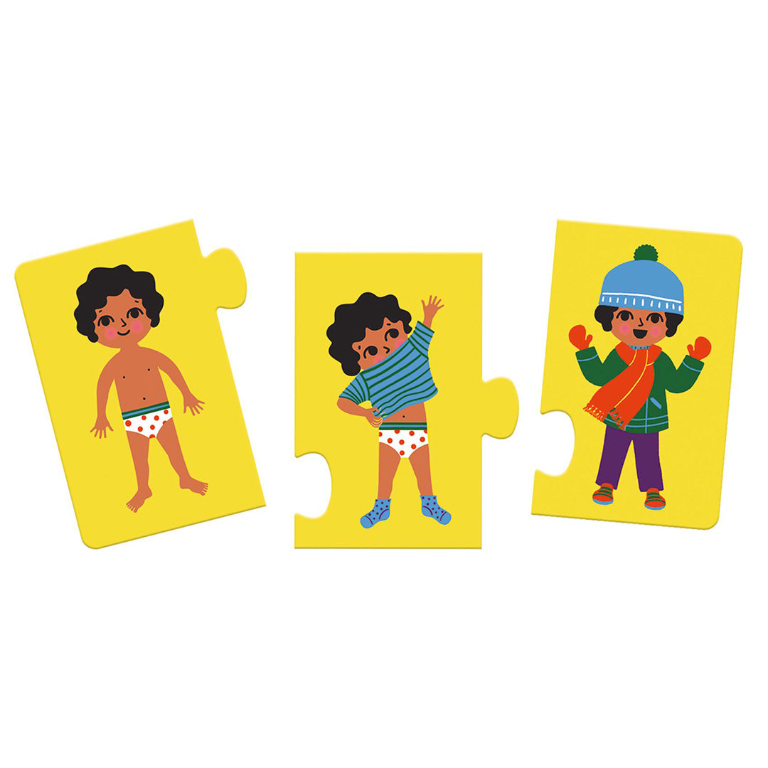 djeco puzzel aankleden in de winter - 10st | DJ08188 | 1