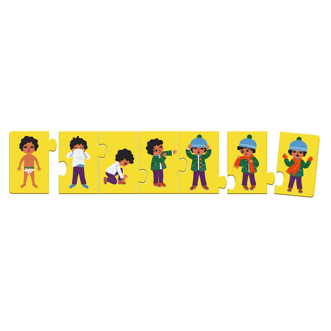 djeco puzzel aankleden in de winter - 10st | DJ08188 | 2