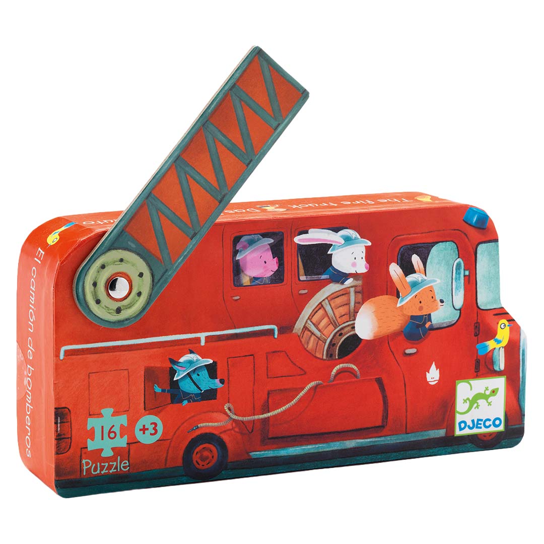 djeco puzzel de brandweerwagen (16st)