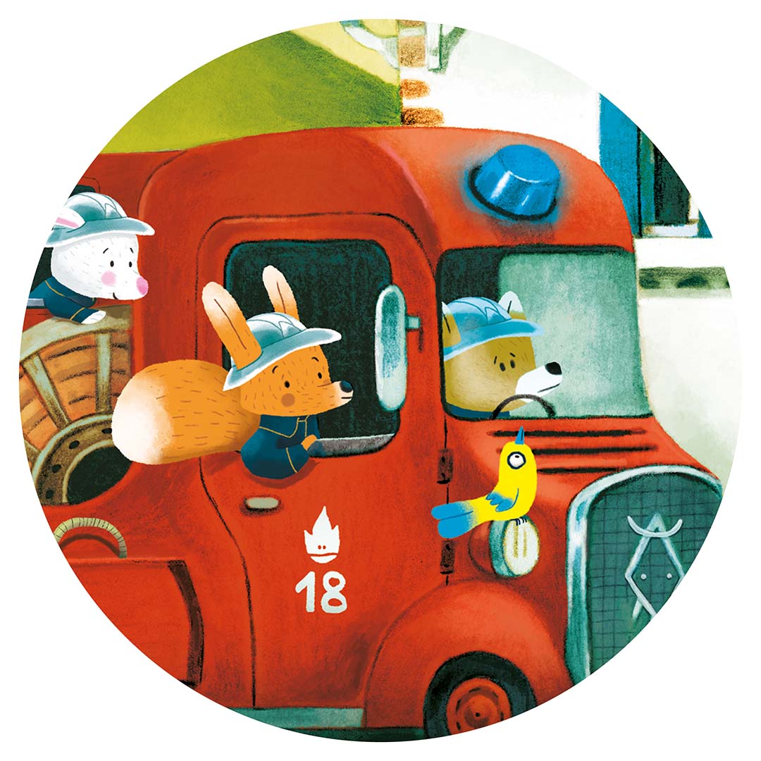djeco puzzel de brandweerwagen (16st) | DJ07269 | 3