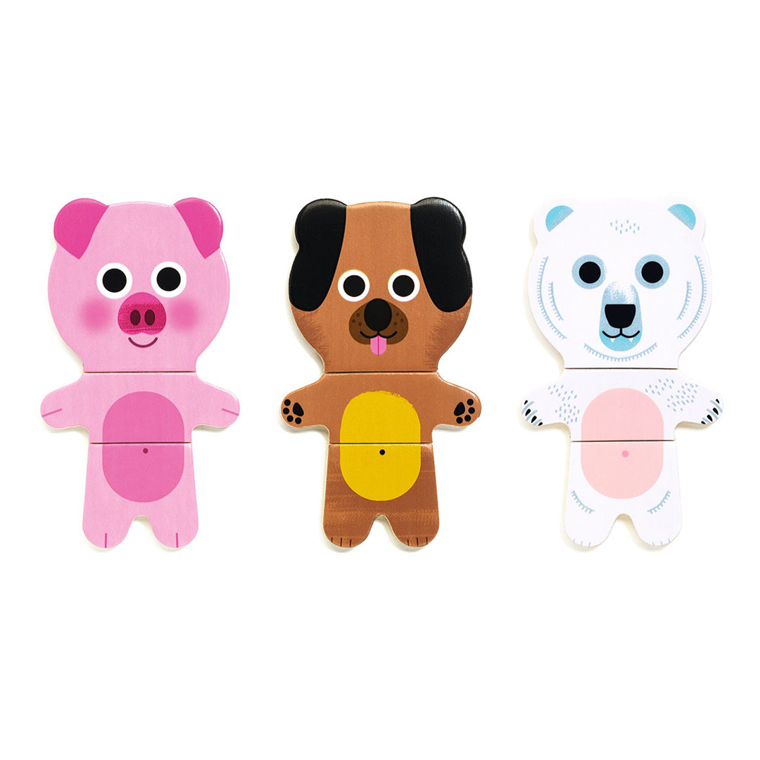 djeco puzzel dieren - 6x3st | DJ01626 | 2