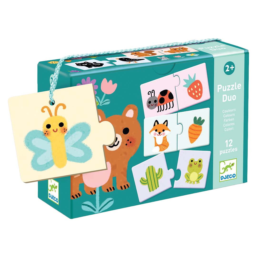 djeco puzzel duo - kleuren - 12x2st