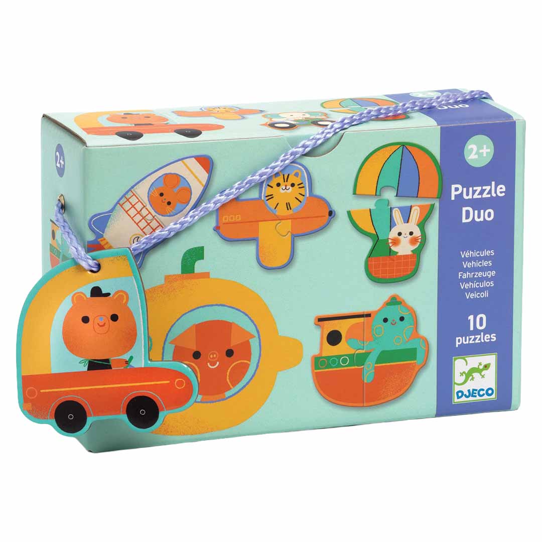 djeco puzzel duo - voertuigen - 10x2st | DJ08270 | 0