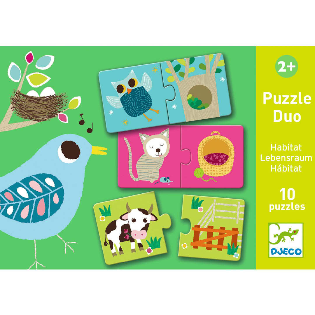 djeco puzzel duo leefruimte (10x2st) | DJ08164 | 3