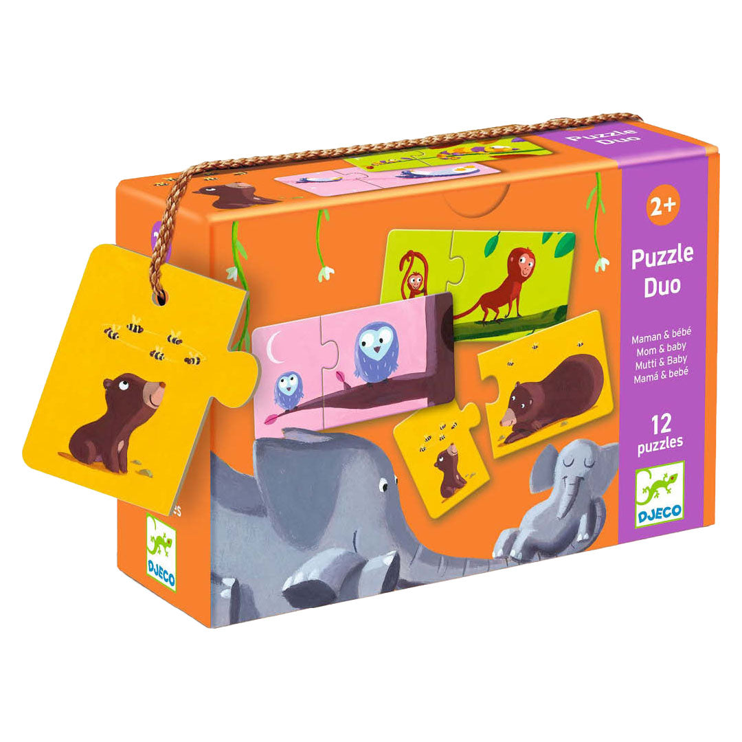 djeco puzzel duo mama & baby (12x2st)