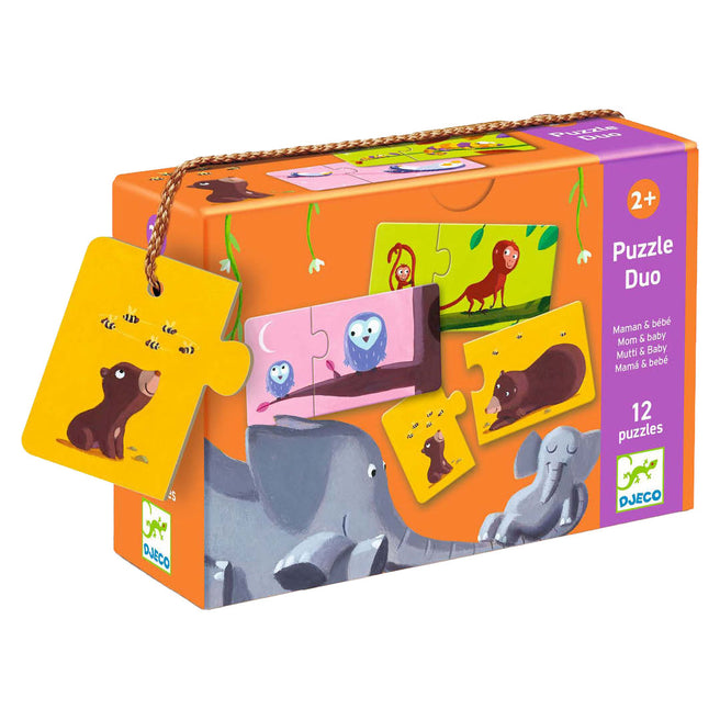 djeco puzzel duo mama & baby (12x2st)
