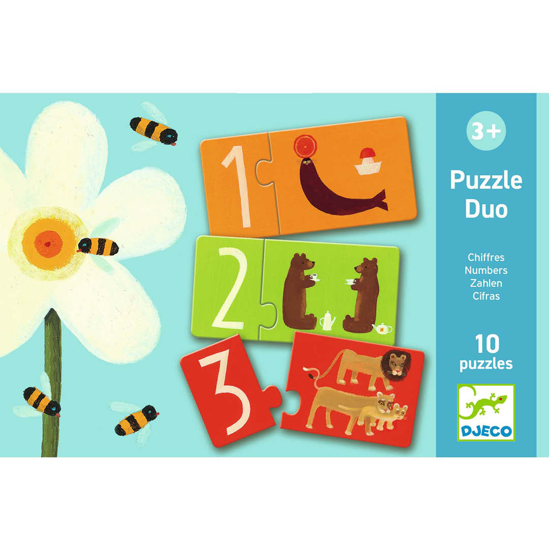 djeco puzzel duo nummers (10x2st) | DJ08151 | 3