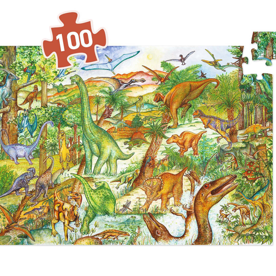 djeco puzzel observation dinosaurussen (100st) | DJ07424 | 2