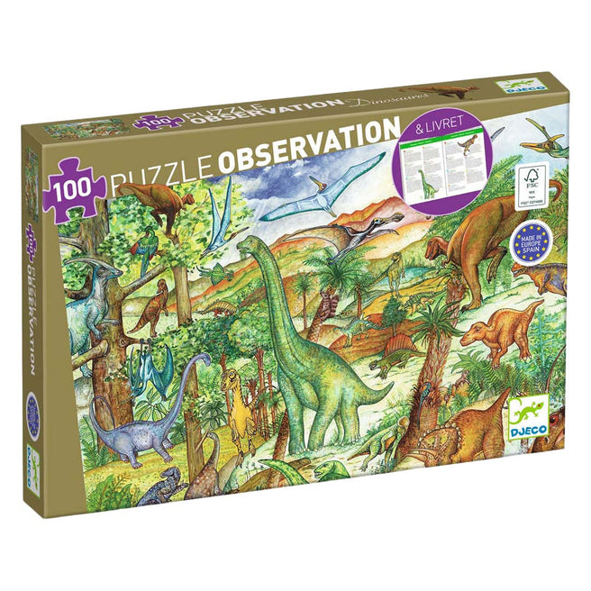 djeco puzzel observation dinosaurussen (100st)