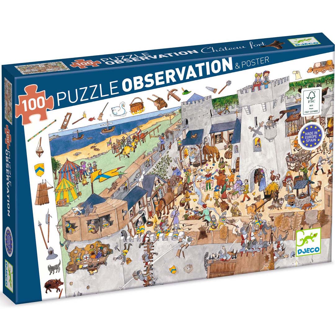 djeco puzzel observation kasteel (100st) | DJ07503 | 0