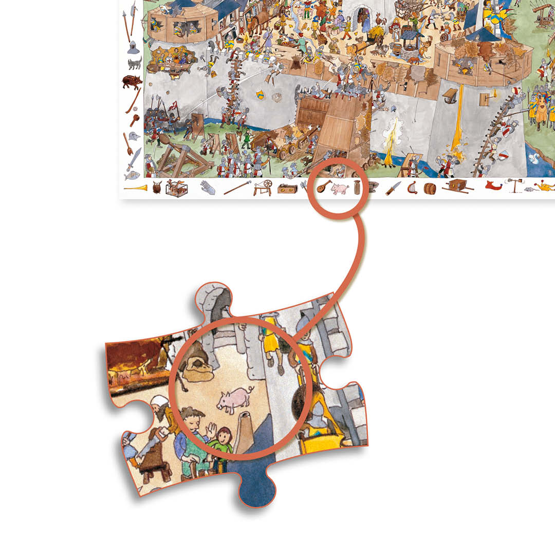 djeco puzzel observation kasteel (100st) | DJ07503 | 3