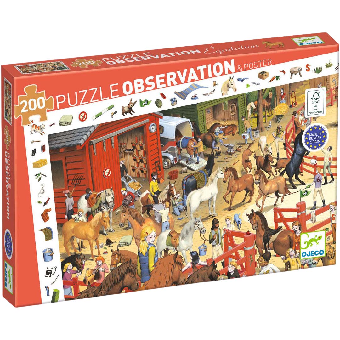 djeco puzzel observation paarden - 200st | DJ07454 | 0