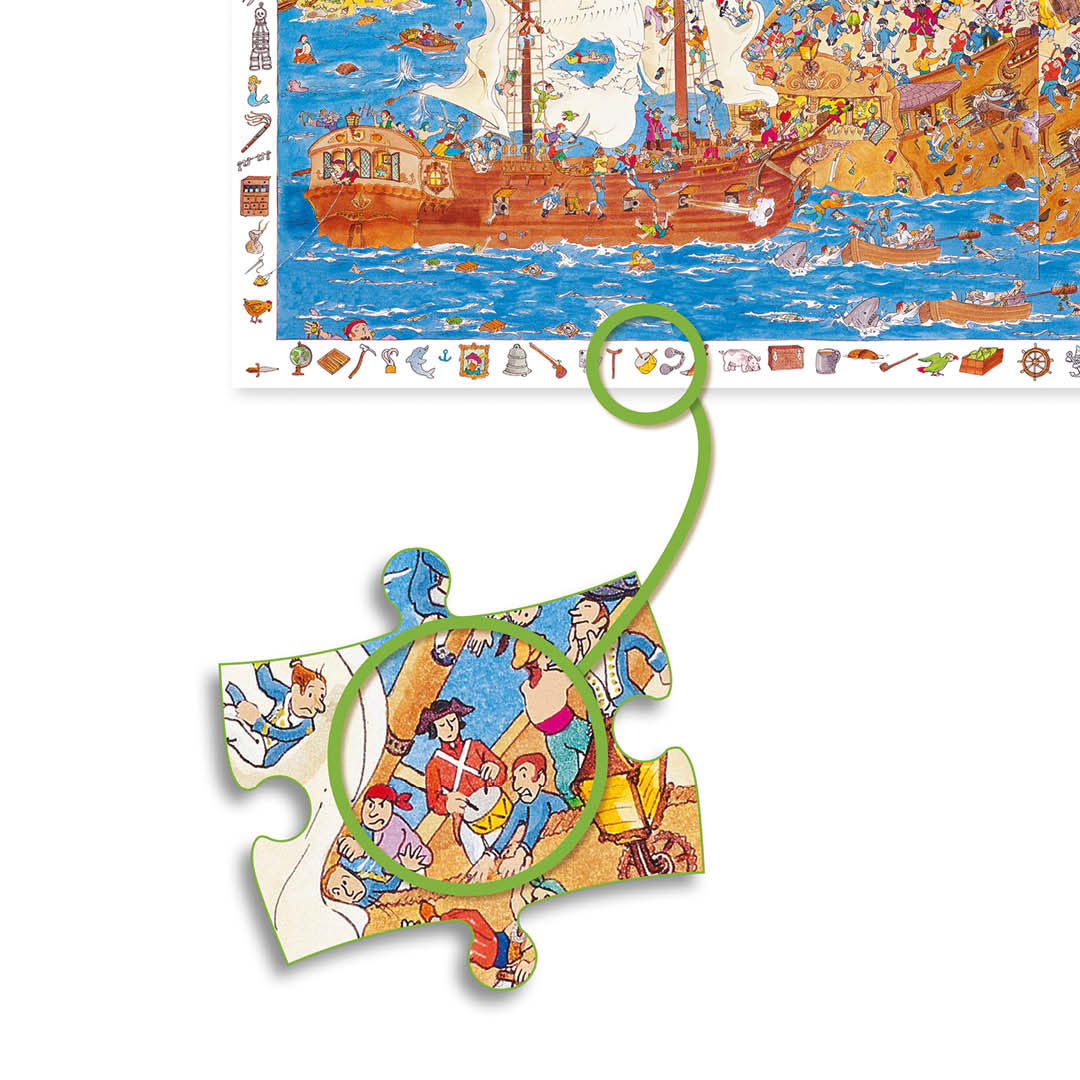 djeco puzzel observation piraten (100st) | DJ07506 | 3
