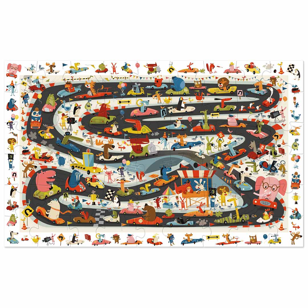 djeco puzzel observation racebaan - 54st | DJ07564 | 1