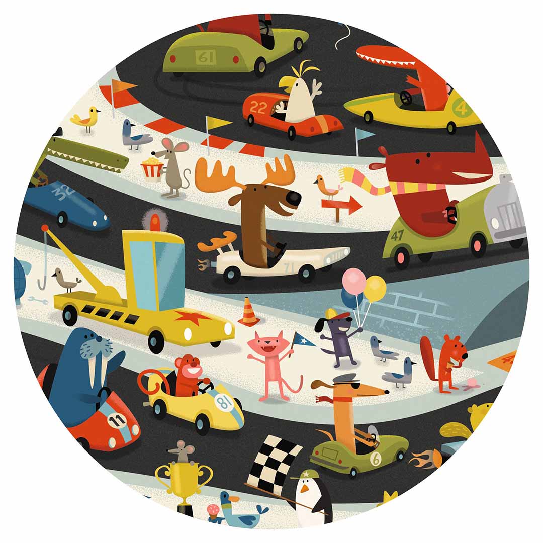djeco puzzel observation racebaan - 54st | DJ07564 | 2