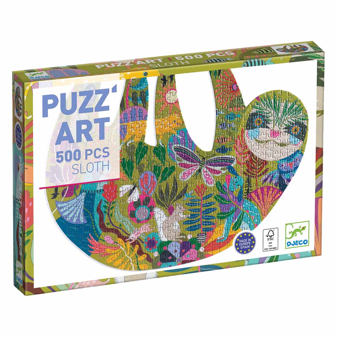 djeco puzzel puzz'art luiaard - 500st
