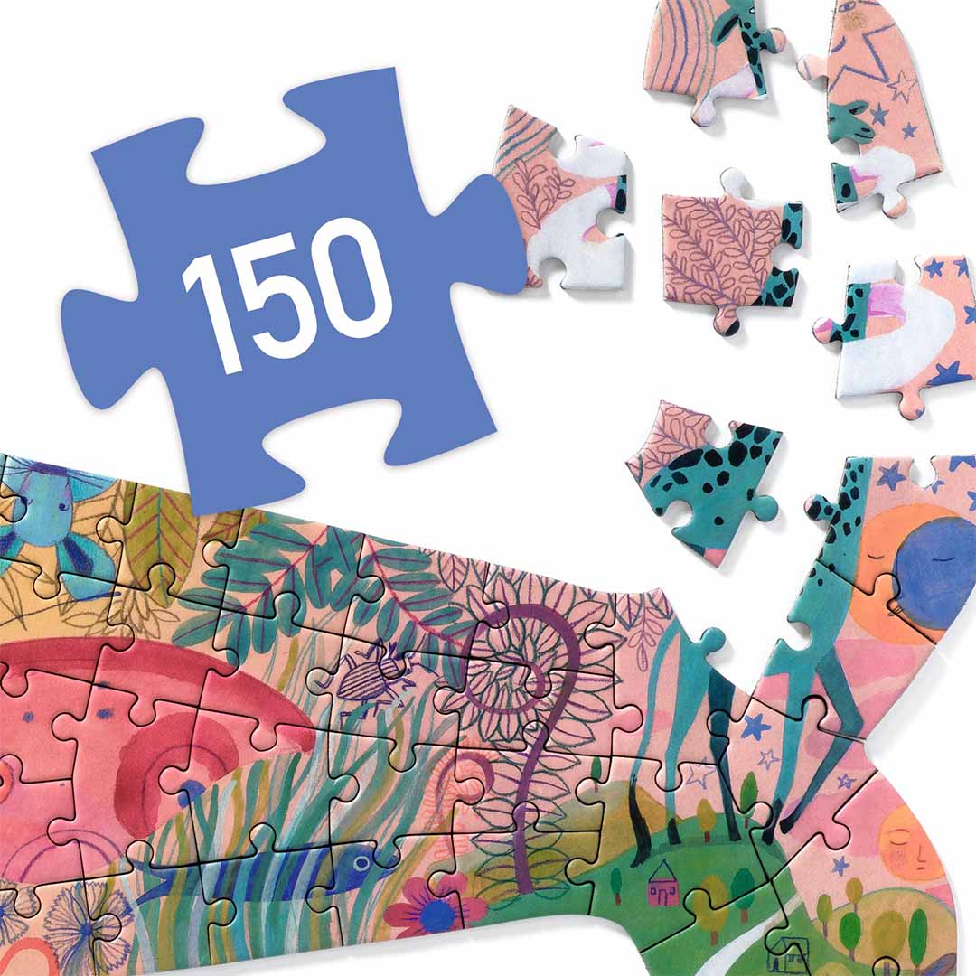 djeco puzzel puzz'art walvis - 150st | DJ07658 | 3