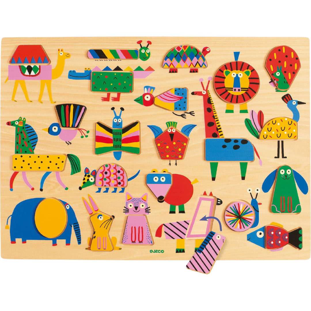 djeco puzzel puzzlo geo - 22st | DJ01836 | 2