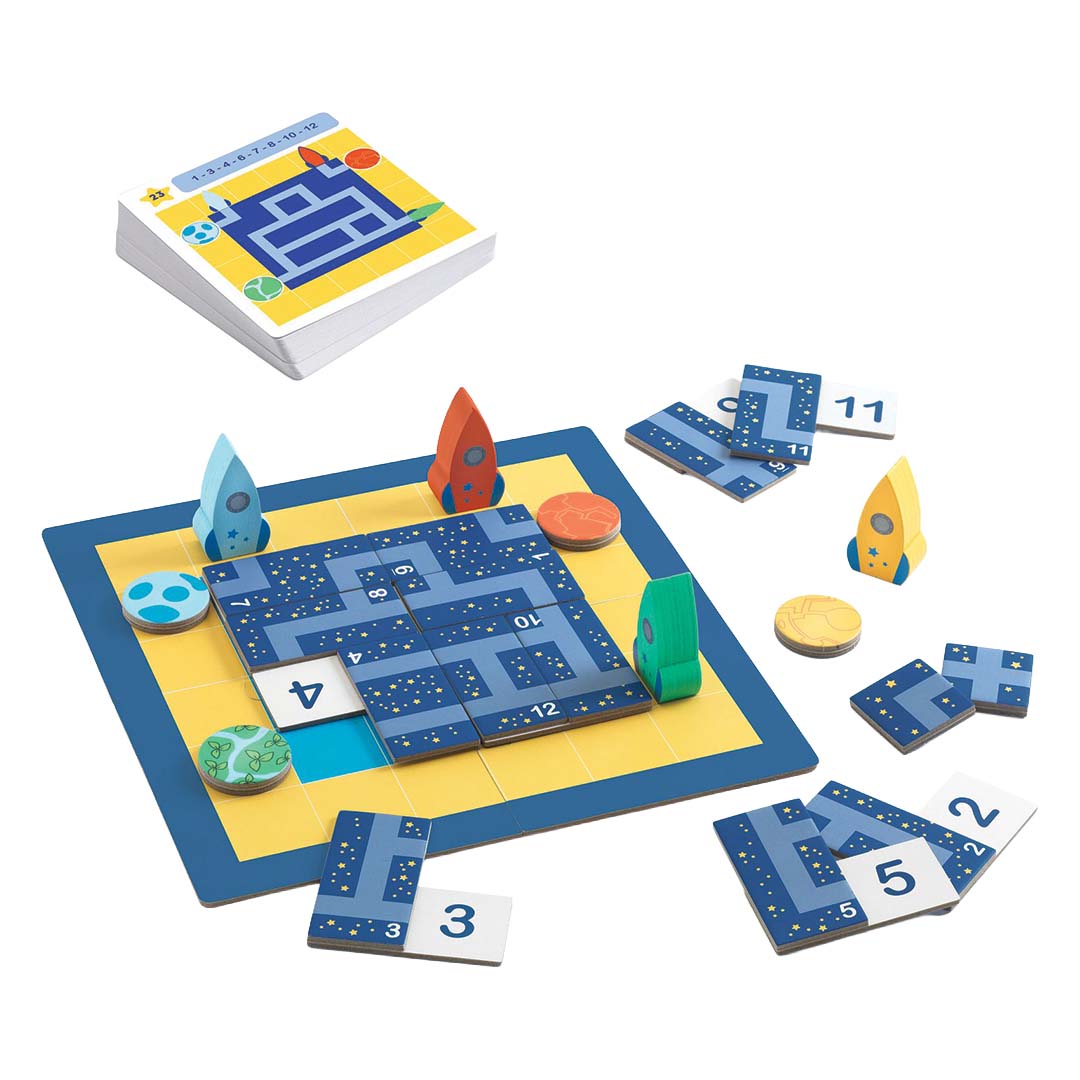 djeco puzzelspel sologic - rocket track | DJ00825 | 1