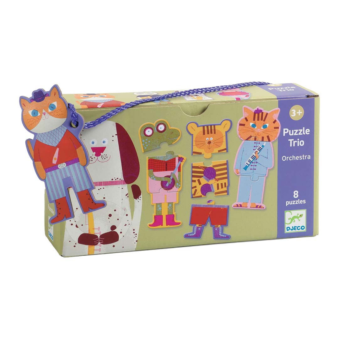 djeco puzzel trio - orkest - 8x3st | DJ08229 | 0