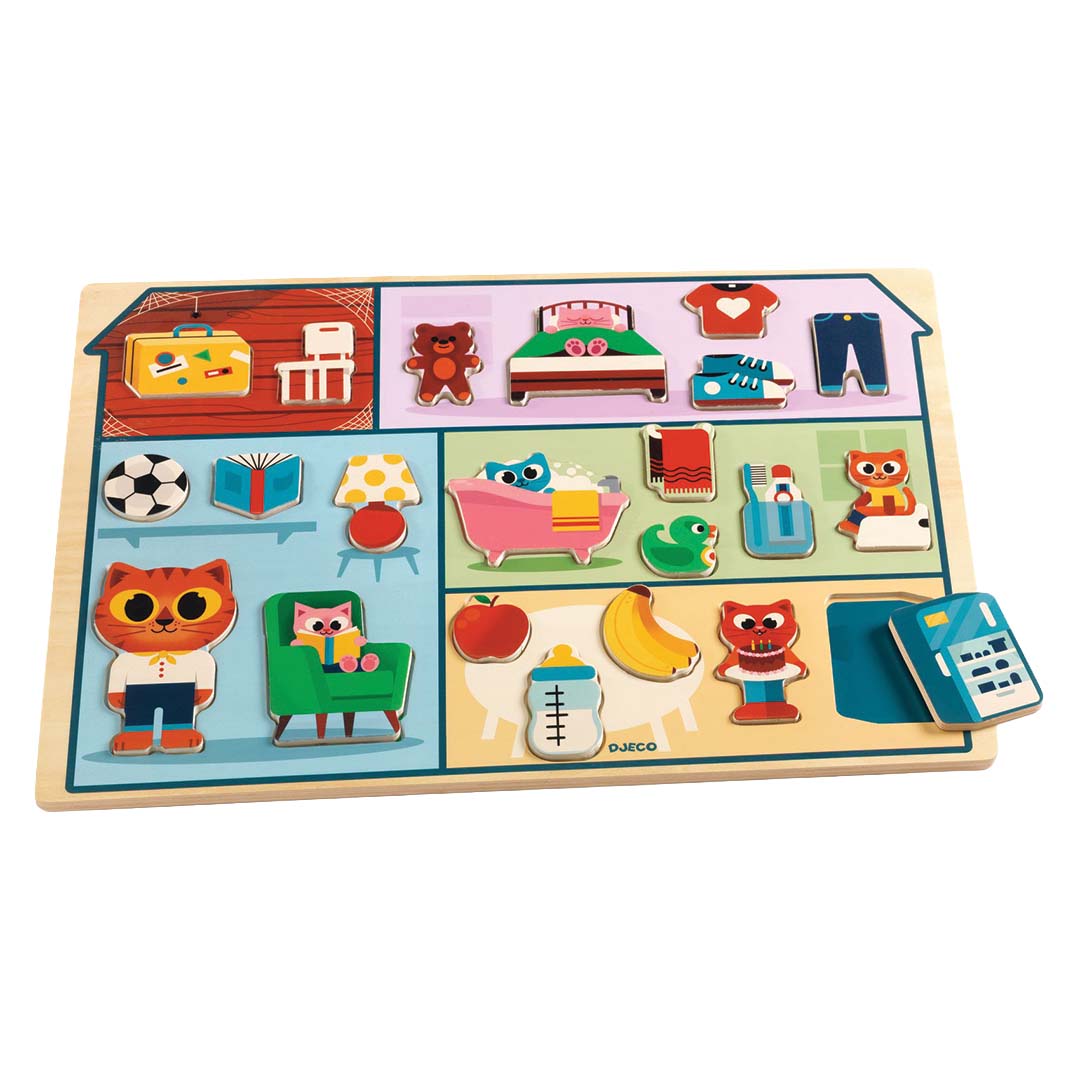djeco reliëfpuzzel puzzlo house - 22st | DJ01834 | 1