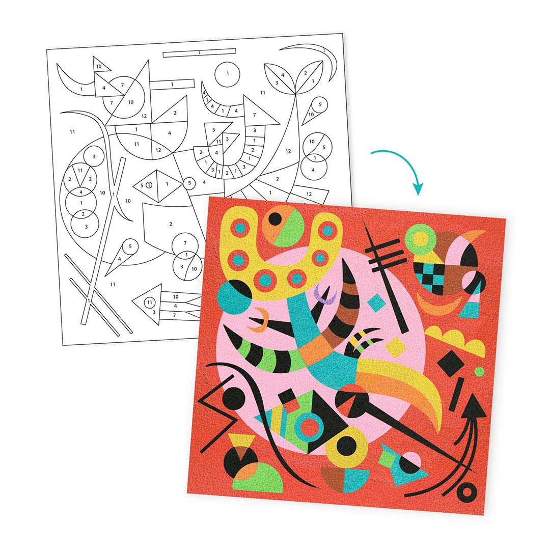 djeco schilderen op nummer abstract - kandinsky | DJ09382 | 3