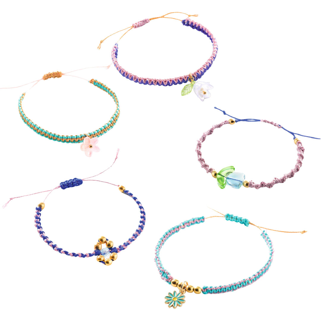 djeco sieradenset diy - blue macrame bracelets | DJ00036 | 2