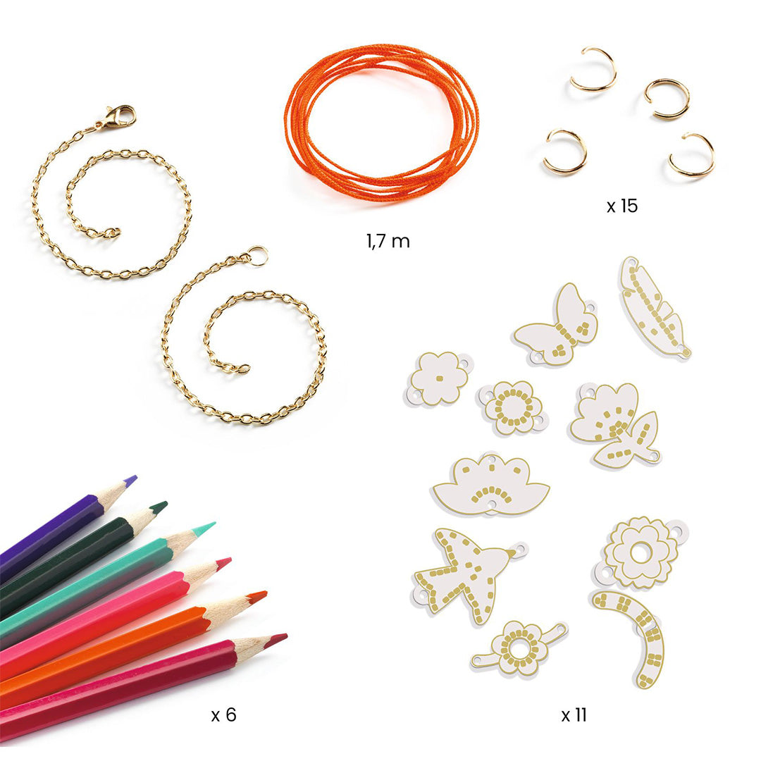 djeco sieradenset diy - feather and lotus | DJ79001 | 1