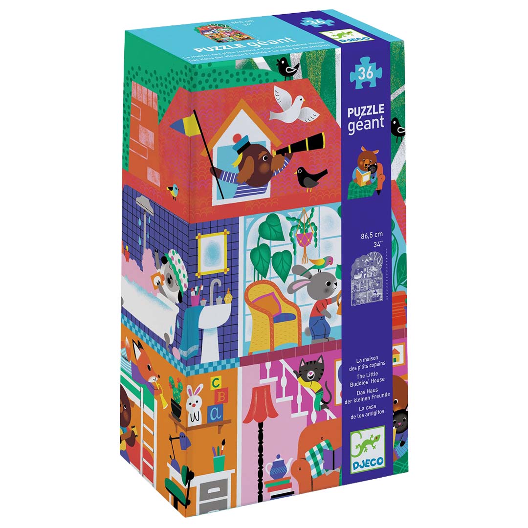 djeco silhouetpuzzel het huis van de kleine vriendjes - 36st | DJ07169 | 2