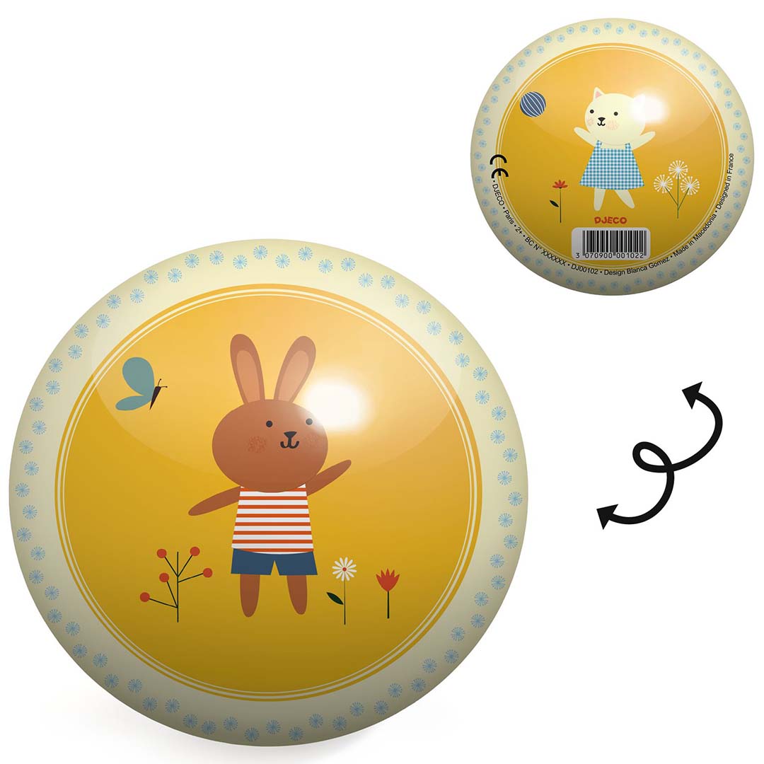 djeco speelbal konijn - 12 cm