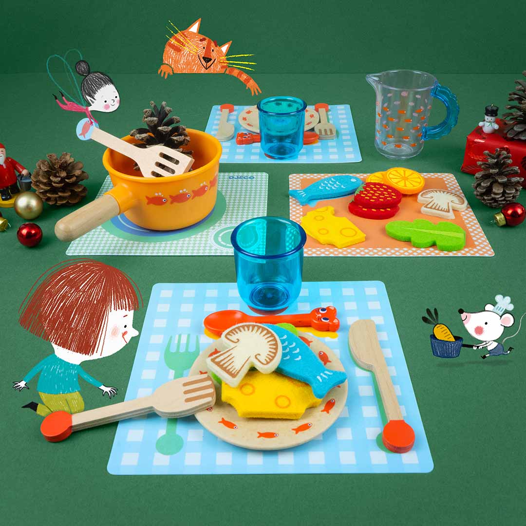 djeco speelservies aan tafel katjes (29st) | DJ06547 | 1