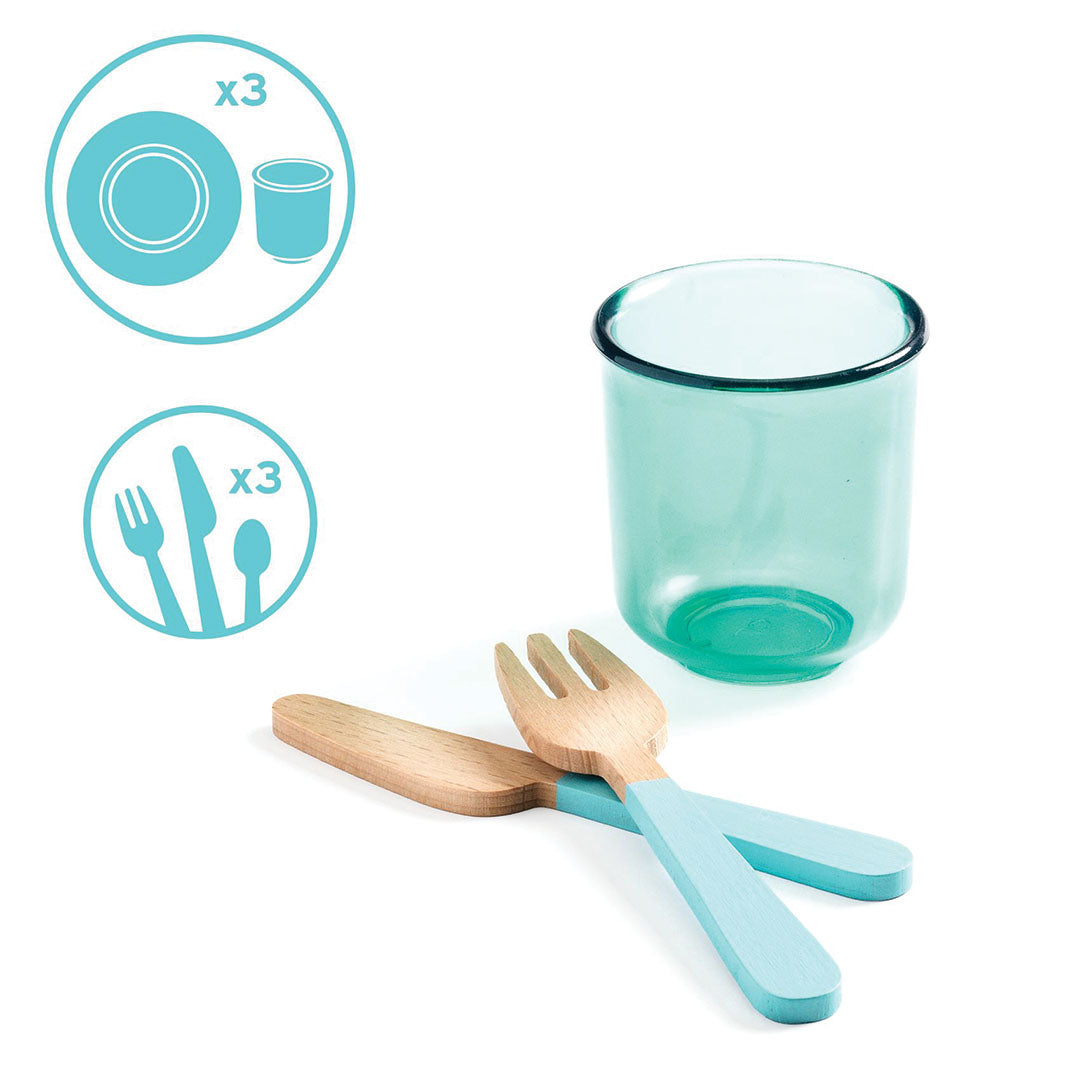 djeco speelset servies met afwasrek - 18-delig | DJ05522 | 2