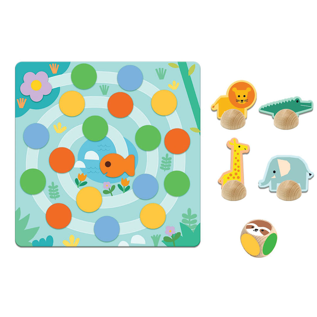 djeco spelletjesdoos 5-in-1 - wild animals
