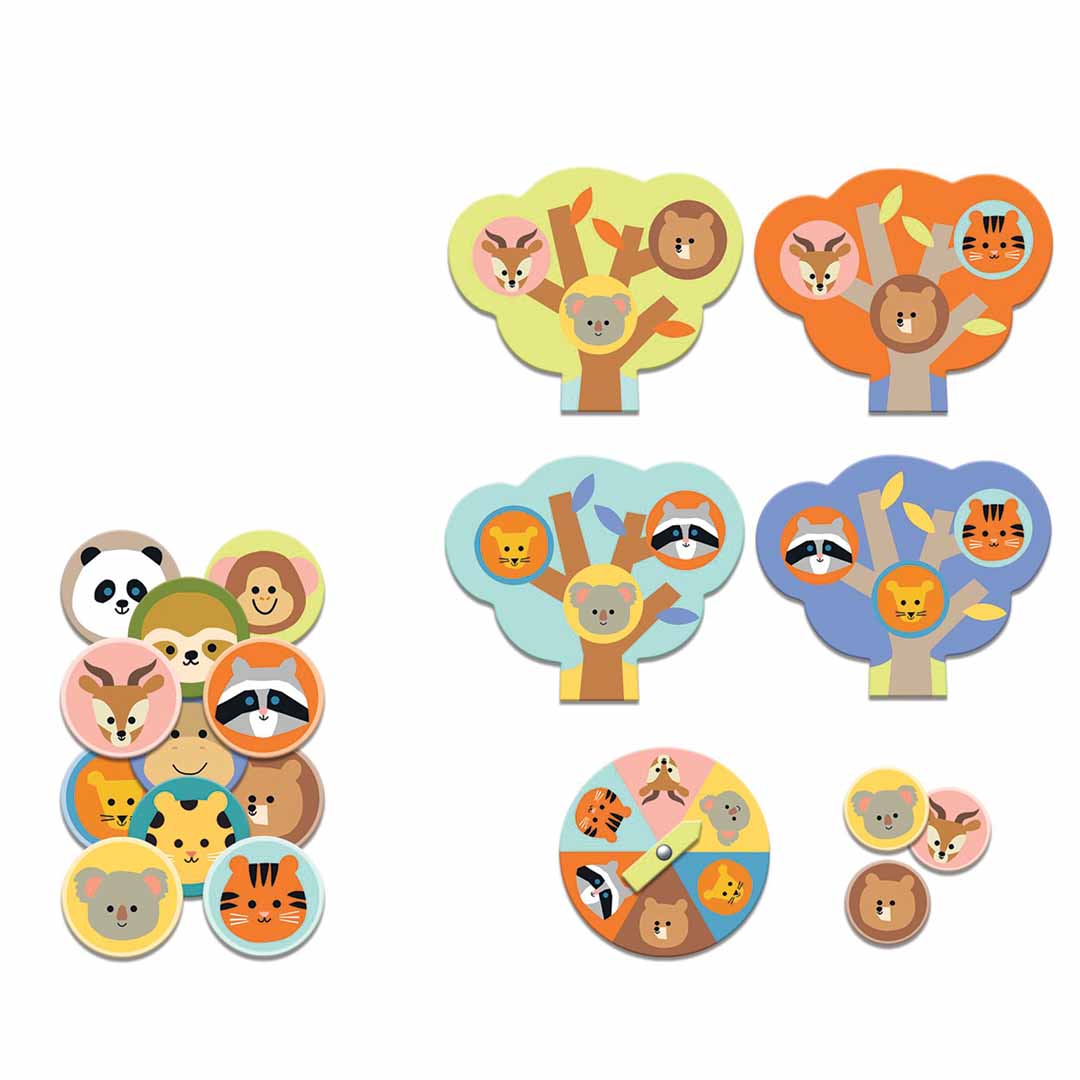 djeco spelletjesdoos 5-in-1 - wild animals