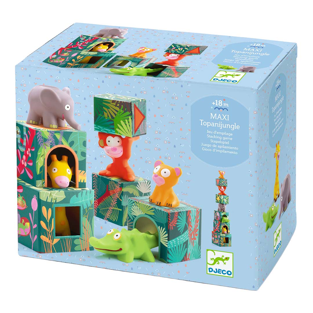 djeco bouwblokken jungledieren