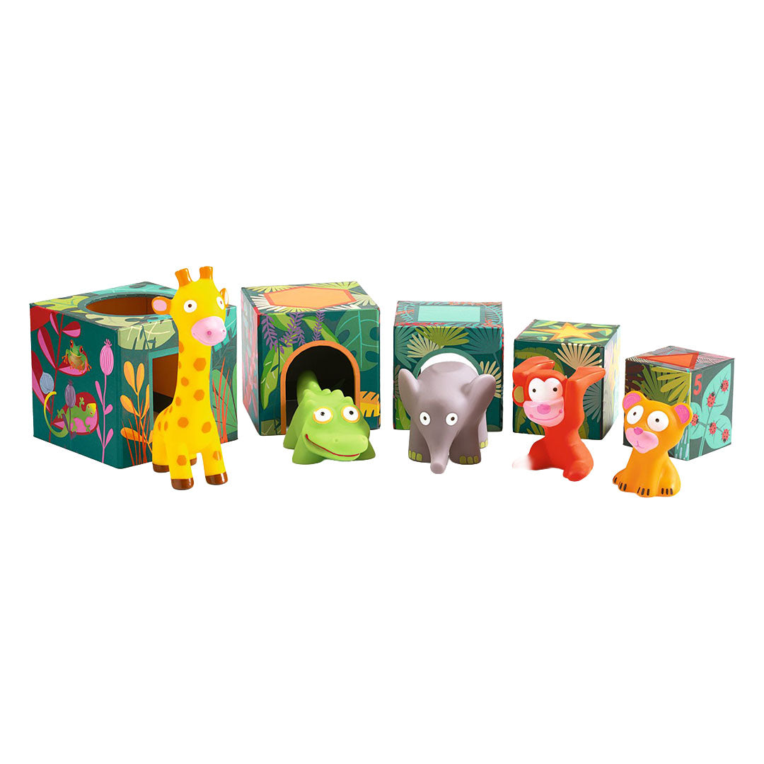 djeco bouwblokken jungledieren