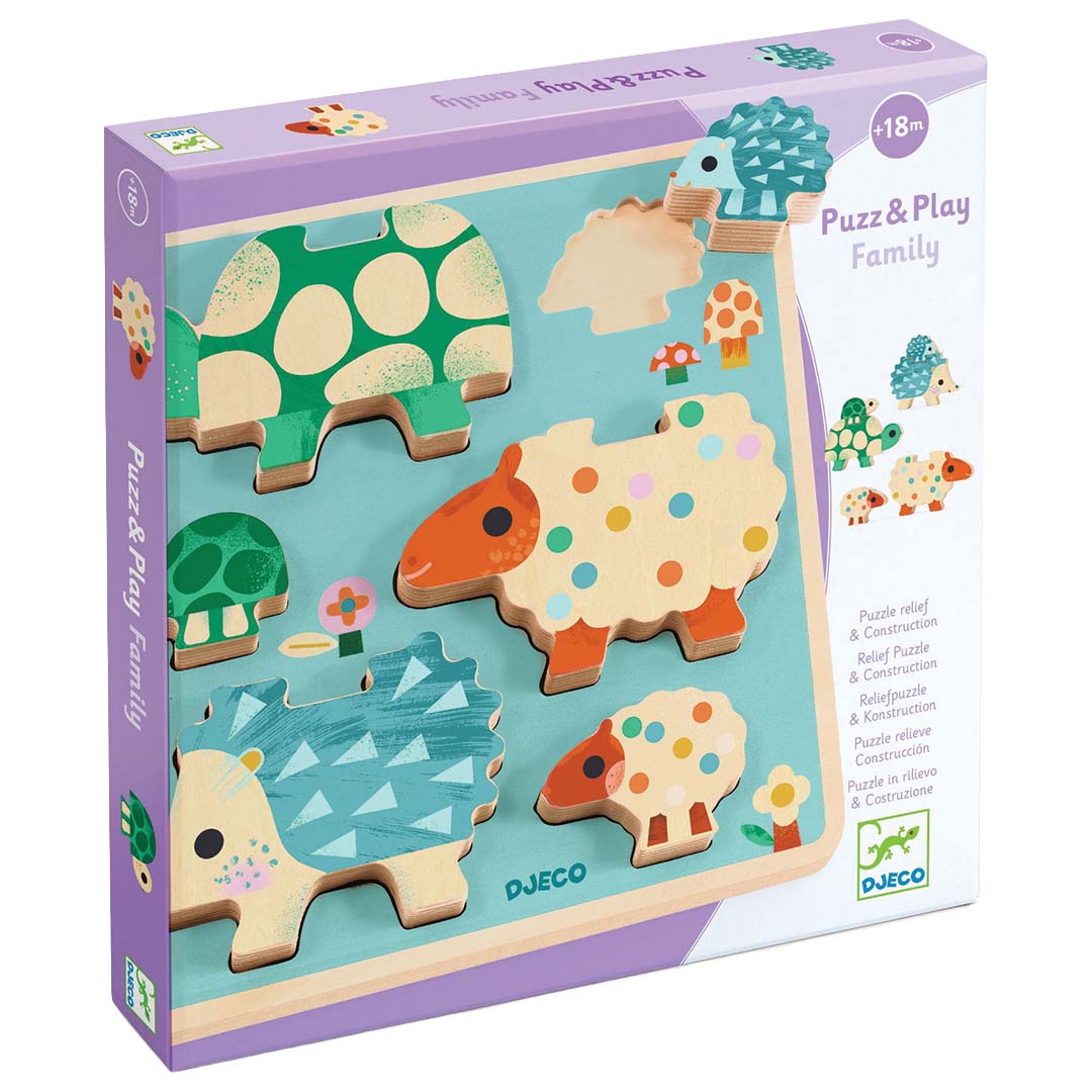 djeco stapelpuzzel - familie - 6st | DJ01084 | 0