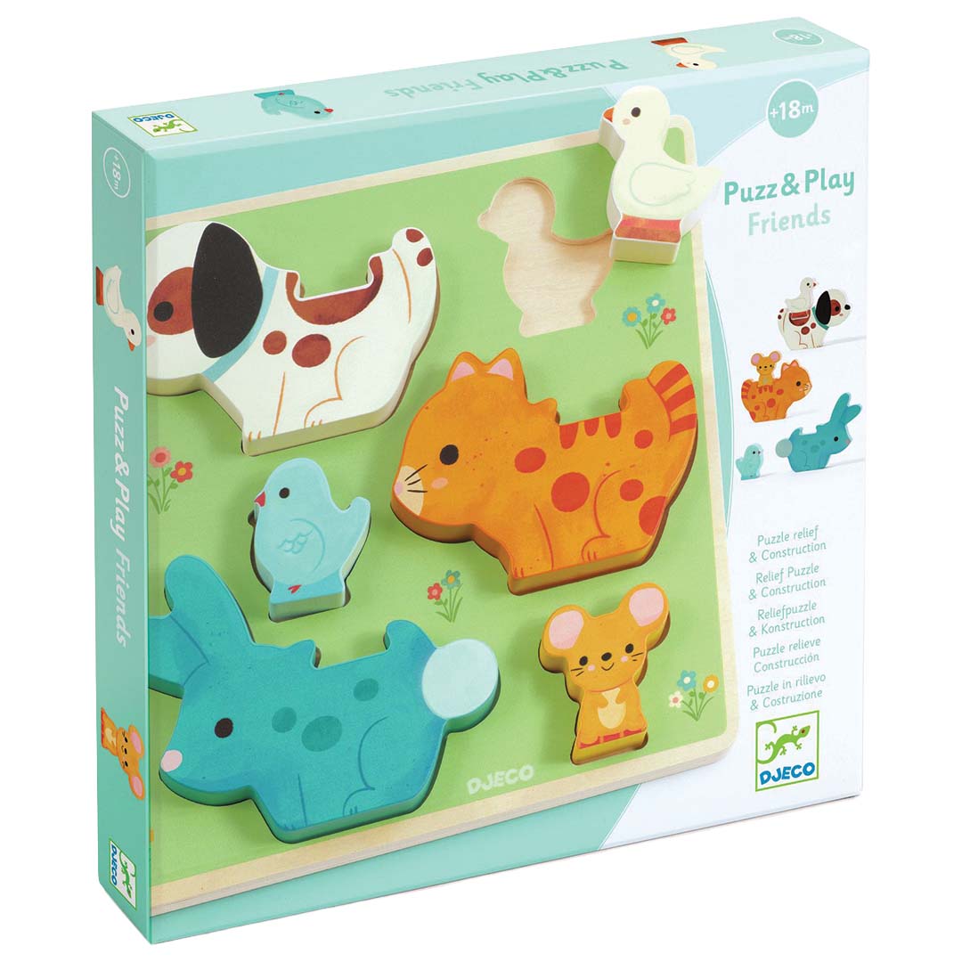 djeco stapelpuzzel - vrienden - 6st | DJ01083 | 0