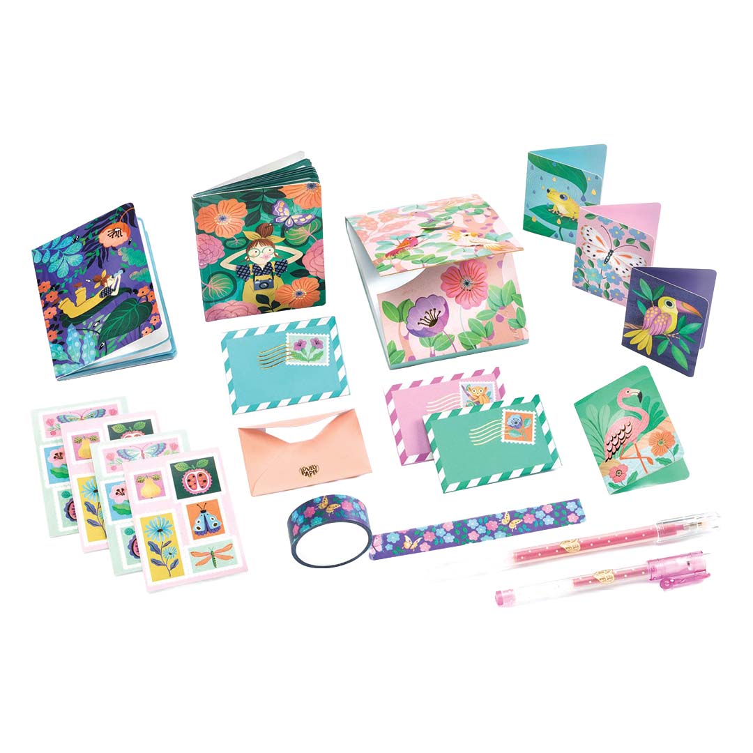 djeco stationary box marie - tropical garden