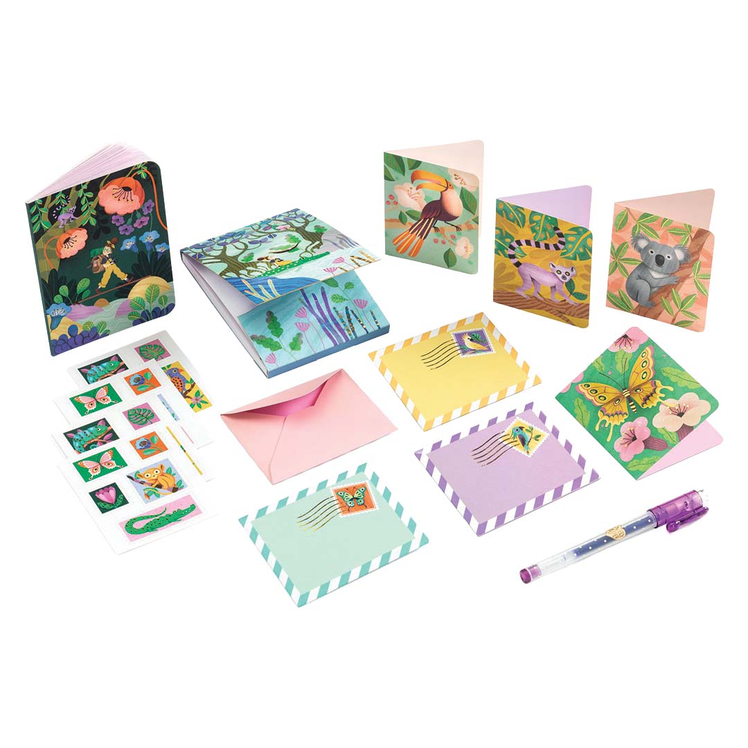 djeco stationary koffer marie - tropical garden | DD03506 | 3