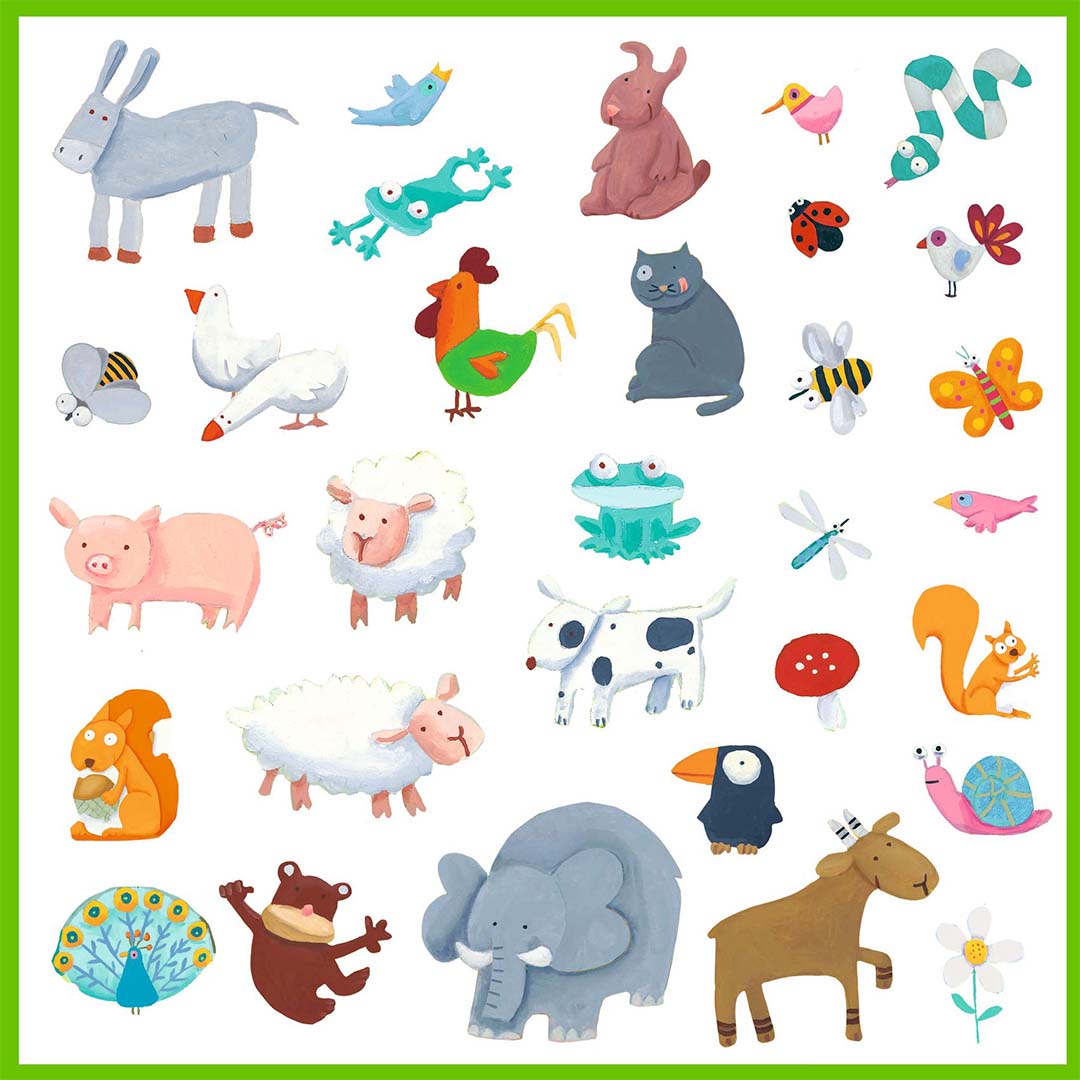 djeco stickers dieren - 160st | DJ08841 | 2