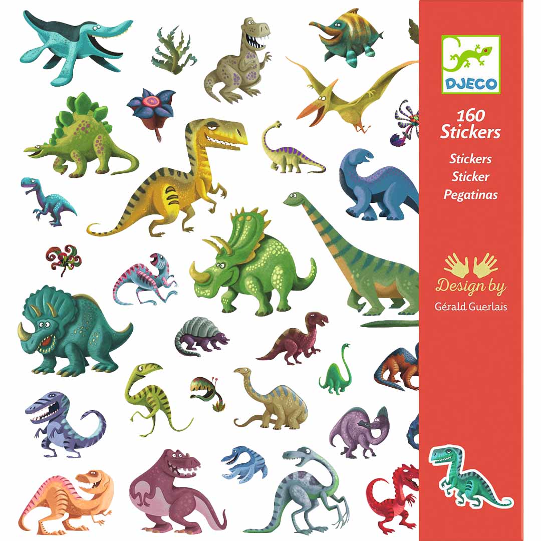djeco stickers dinosaurussen - 160st