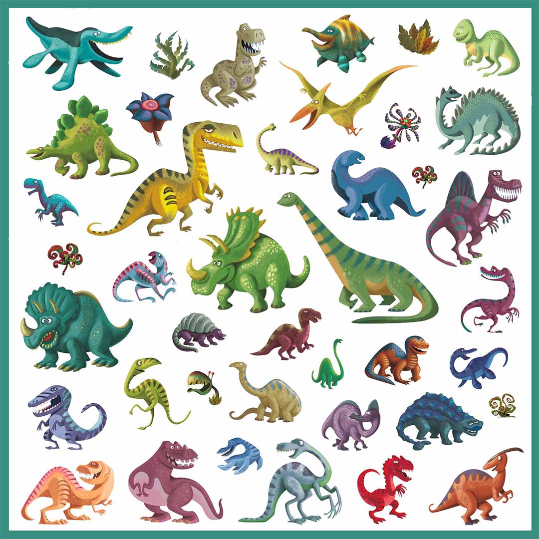 djeco stickers dinosaurussen - 160st