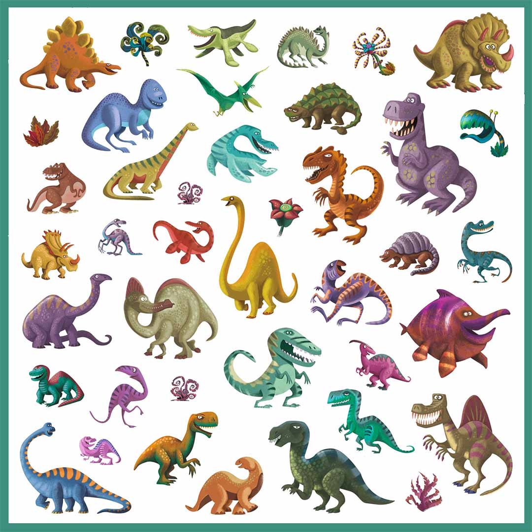 djeco stickers dinosaurussen - 160st