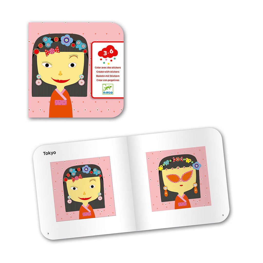 djeco stickerset grappige gezichten | DJ08934 | 3