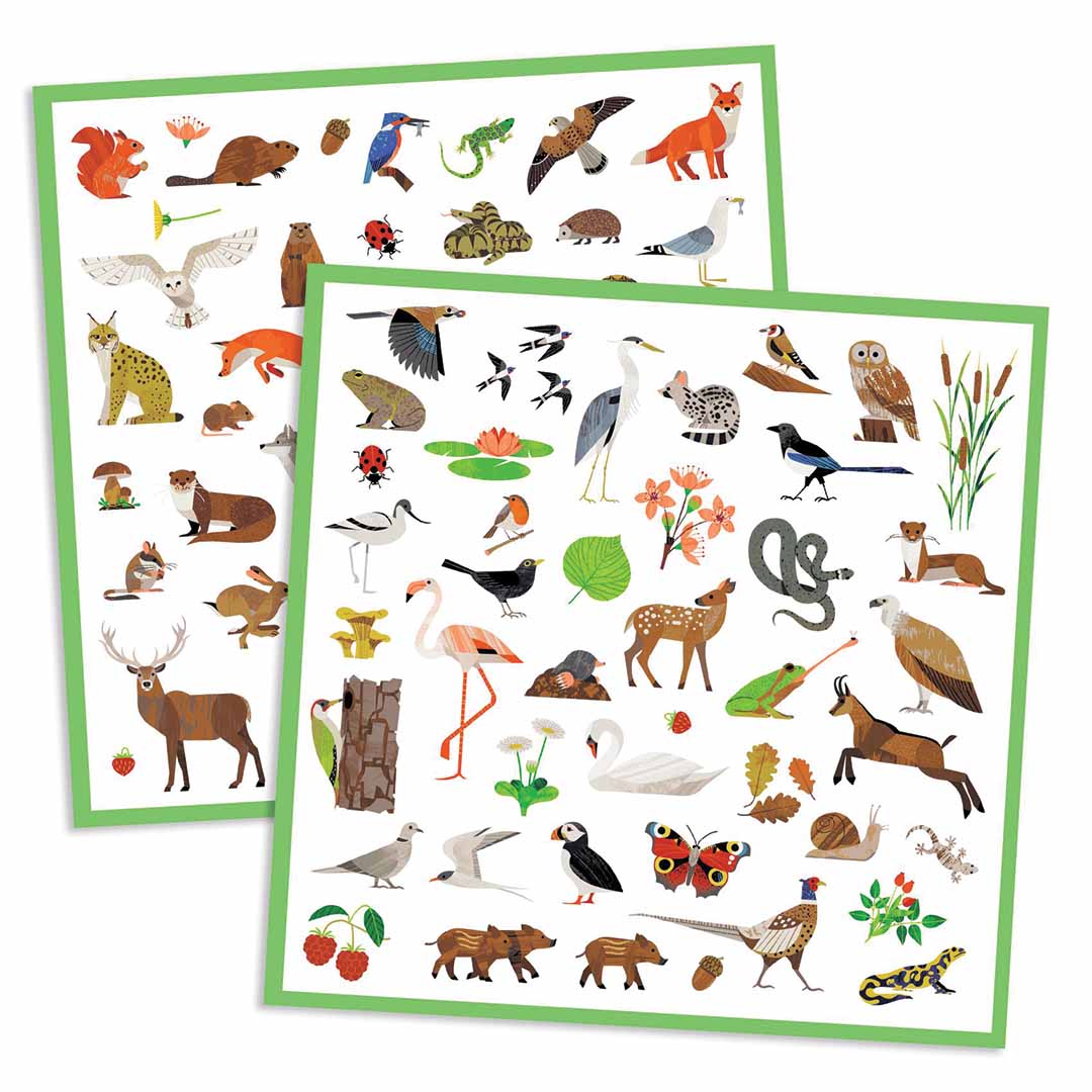 djeco stickers fauna - 160st | DJ09285 | 1