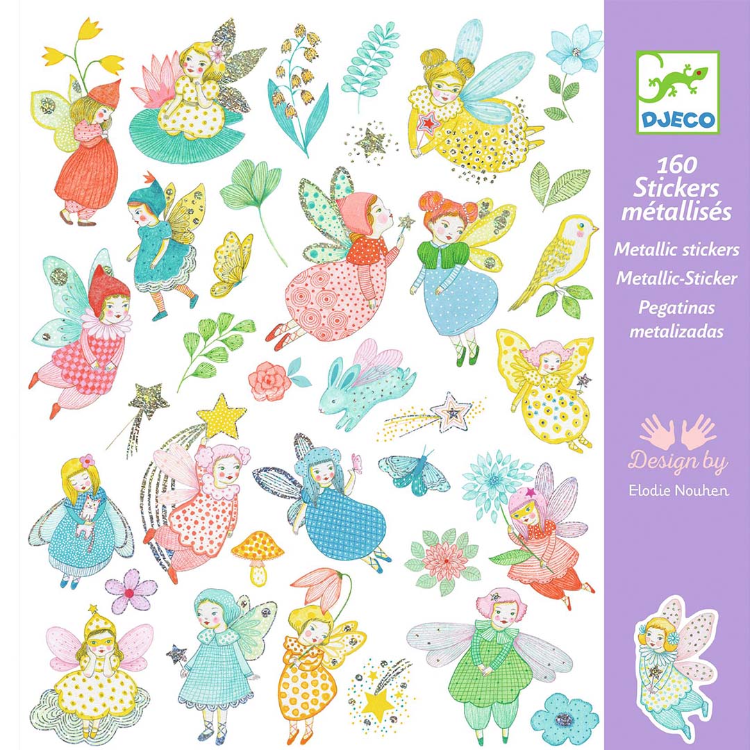 djeco stickers glinsterende feeën - 160st |  DJ09554 | 1