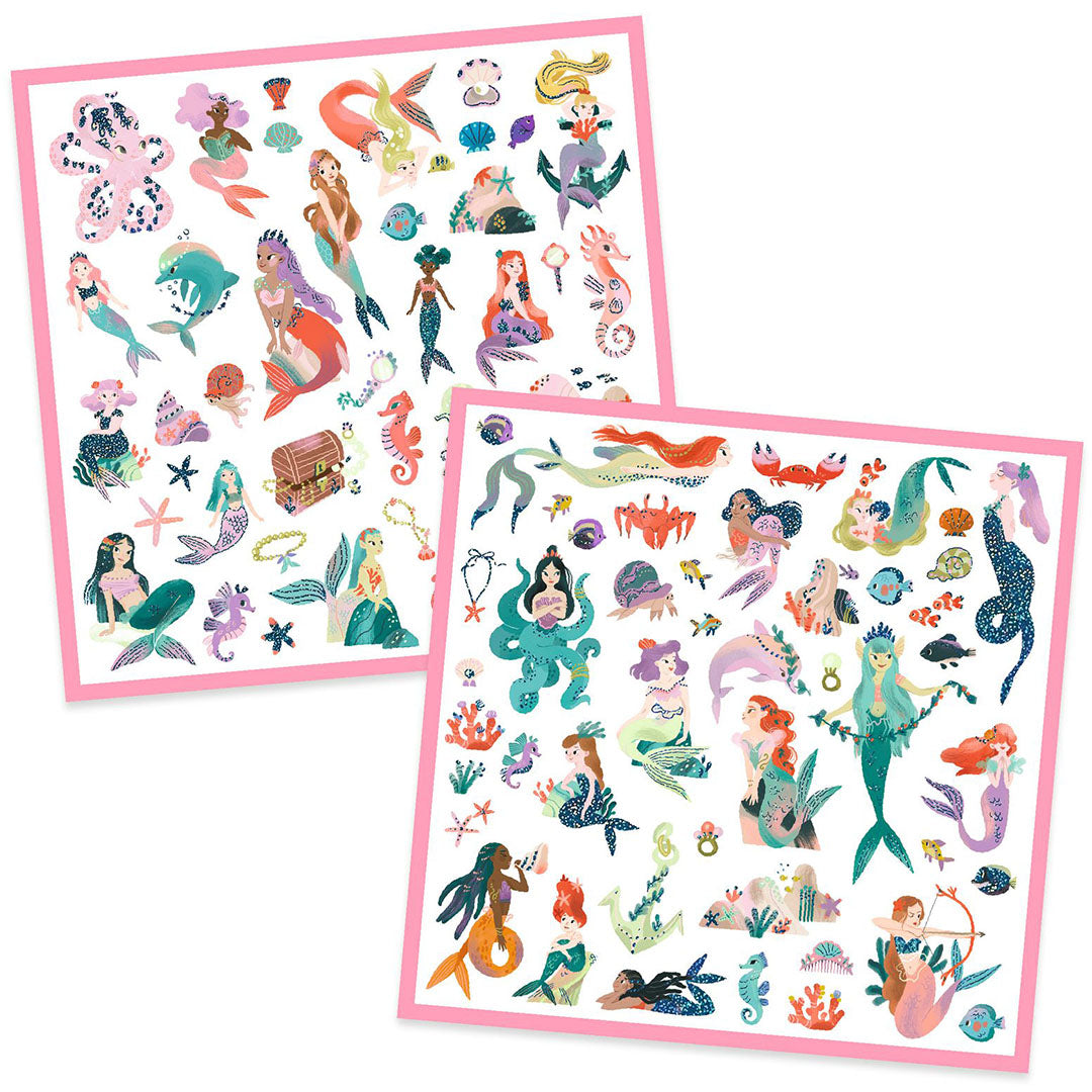 djeco stickers glinsterende zeemeerminnen - 160st | DJ09553 | 2